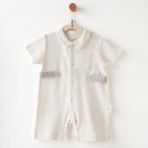 Andywawa Erkek Bebek Tulum Romper Gentelman ANW-AC26705 - Ekru - 6 - 9 Ay