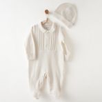 Andywawa Erkek Bebek Tulum Takım Romper ANW-AC26703 - Ekru - 1 - 3 Ay