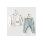 andywawa Erkek Bebek Zıbın Takım 2 Pcs Sıde Snap Set Cırcur Party Yeşil