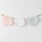 Andywawa Kız Bebek Ağiz Mendili 3 Parça Washcloths 20X20 - Standart - Çok Renkli