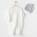 Andywawa Mommy's Little Star Bebek Tulum Takım AC25705 - Ekru - Yenidoğan