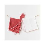 Andywawa Pembe AC21820RPT1 Kız Bebek Muslin 3'lü Havlu Seti