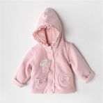 Andywawa Pembe AC23156 Kız Bebek Kapüşonlu Ceket