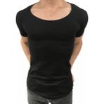 Anecdote ByBülent Erkek Oval Yaka Tişört Açık Yaka Likralı Slim Fit T-Shirt Siyah VR046 - XL