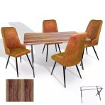 Anemon - Çırağan Masa Takımı (Werzalit, Allzalit, Vermodin Tabla 80X120) - (Indıana Wood - Kiremit)
