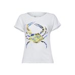 Anemoss Yeşil Yengeç Beyaz Kadın T-shirt