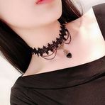 Aneneiceera Bohem çiçek uçlu gerdanlık kolye, püskül, siyah damlalar, aşk kolye ucu, gerdanlık, gotik, damla, kalp, yaka, kolye, retro vintage kolye, kadınlar için takı (siyah H)