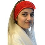 Anera Towel Saç Bandı %100 Pamuklu Havlu Makyaj Bandı Sporcu Saç Ter Bandı - Standart - Kırmızı