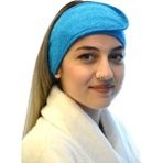 Anera Towel Saç Bandı %100 Pamuklu Havlu Makyaj Bandı Sporcu Saç Ter Bandı - Standart - Mavi