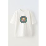 Anetos Stay Home Get Hıgh Ön Baskılı Pamuk Beyaz Oversize T shirt