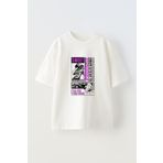 Anetos Sweet Robbery Retro Movie Ön Baskılı Pamuk Beyaz Oversize T shirt