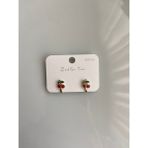 Anetta Jewelry Çocuk Altın Renk Kiraz Figürlü Sıkıştırmalı Çelik Kararmaz Küpe (deliksiz kulaklar için)