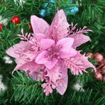 Anevous 30 adet simüle edilmiş Noel çiçeği, parıltılı yapay Noel yıldızı, dekoratif çiçekler, Noel, Noel çiçekleri, dekorasyon, Noel ağacı, düğün, süsler, pembe