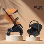 Anex Air-X Kabin Boy Bebek Arabası | Anex Cosmo Oto Koltuğu Dahil Tek Elle Katlanan Travel Sistem - Toffee