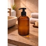 ANGDESİGN Deniz Cam Sıvı Sabunluk Tekli-Amber •• Banyo & Mutfak İçin Tezgah Üstü Lavabo Bulaşık