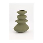 Angdesign Efes Seramik Vazo-sirsiz-22 Cm Ecru