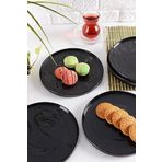 AngDesign Milano Cam Pasta-Kek-Tatlı Tabağı 6'lı Antrasit (Antrasit)