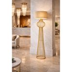 ANGDESİGN ROMA Metal Lambader -ANTİK Metal gövde/ KAHVE kumaş başlık •• Köşe Lambası Salon Otel Lobi || Modern Lambader Dekoratif Lambader Ayaklı Lambader Tv Yanı Dekorasyon Oturma Odası Köşe Lambası