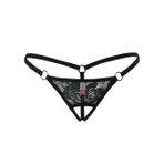 Angel Ağı Açık Siyah Dantelli Fantezi İç Çamaşırı G String