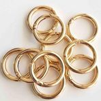 Angel Çanta Aksesuar 10lu 2.5 Cm Light Gold Renk Yaylı Halka Örgü Çanta İçin