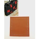 Angel Çanta Aksesuar 10x10 cm Kare Suni Deri Taba Renk 1 Adet