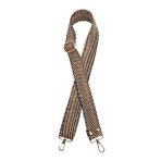 Angel Çanta Aksesuar 120X3 Cm Jüt Kolon Çanta Sapı Siyah Renk Light Gold Metalli