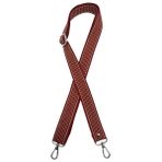 Angel Canta Aksesuar 120X3 Cm Polyester Kolon Canta Sapi Bordo Renk Bej Seritli Gumus Metalli