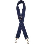 Angel Canta Aksesuar 120X3 Cm Polyester Kolon Canta Sapi Lacivert Renk Light Gold Metalli
