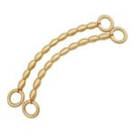 Angel Çanta Aksesuar 20 mm Oval Ahşap Boncuklu 40 cm Gold Renk Çanta Sapı