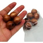 Angel Çanta Aksesuar 22 mm Ahşap Yuvarlak Boncuk Taba Renk 10 Adet