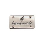 angel çanta aksesuar Angel Çanta Aksesuar Handmade Yazılı Metal Etiket 3.7x2 cm Plaka Süs Gümüş Renk