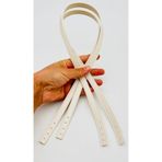 angel çanta aksesuar Angel Çanta Aksesuar Slim Model 70x1.2 cm Suni Deri Krem Renk Çift Çanta Sapı