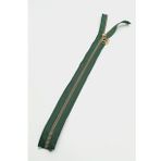 Angel Çanta Aksesuar Başlıklı Fermuar 40 Cm Light Gold Metal Zümrüt Yeşili