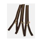 angel çanta aksesuar Başlıklı Fermuar Set 30 Cm Light Gold Metal Koyu Kahve 3 Adet