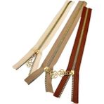 Angel Çanta Aksesuar Başlıklı Fermuar Set 30 cm Light Gold Metal (Taba, Krem, Bej)