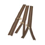 angel çanta aksesuar Başlıklı Fermuar Set 30 Cm Light Gold Metal Vizon 3 Adet