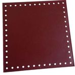 Angel Çanta Aksesuar Bordo Renk 20x20 Cm Suni Deri Plaka