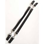 Angel Çanta Aksesuar Gerçek Deri 55 Cm Misu Model Çift Sap Siyah Gümüş Metal