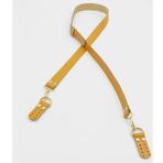 Angel Çanta Aksesuar Gerçek Deri Ayarlı Uzun Sap 2.3X130 Hardal Light Gold Metalli