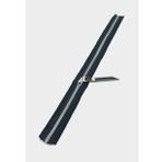 Angel Çanta Aksesuar Gerçek Deri Başlıklı Siyah Fermuar 40 Cm Gümüş Metal