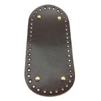 Angel Çanta Aksesuar Gerçek Deri Koyu Kahve 25x12 Cm Oval Light Gold Metalli Çanta Tabanı