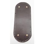 Angel Çanta Aksesuar Gerçek Deri Koyu Kahve 30X12 cm Oval Light Gold Metalli Çanta Tabanı