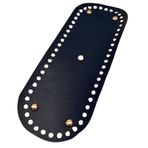 Angel Çanta Aksesuar Gerçek Deri Lacivert 30X12 cm Oval Light Gold Metalli Çanta Tabanı