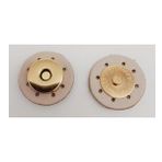 Angel Çanta Aksesuar Gerçek Derili Mıknatıslı Çıtçıt Krem Light Gold Metalli