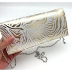 Angel Çanta Aksesuar Gold Zebra Desenli Abiye Çanta Zincirli - 150x150 - --Mavi