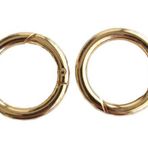 Angel Çanta Aksesuar İkili 2.5 Cm Light Gold Renk Yaylı Halka Örgü Çanta İçin