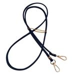 Angel Çanta Aksesuar Lacivert Renk 5 mm Suni Deri Spagetti Model Çanta Sapı Light Gold Metal