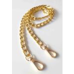 Angel Çanta Aksesuar Light Gold Klasik İnce Çanta Zinciri Kancalı (100 Cm)