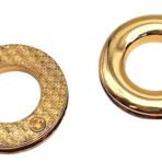 Angel Çanta Aksesuar Light Gold Renk Yuvarlak Vidalı Kuş Gözü 2 Adet (İç ölçüsü 1.8 cm, Dış Ölçüsü 3.2 cm)