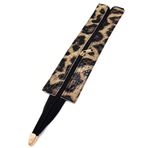 Angel Çanta Aksesuar Rugan Croco Leopar Renk 28 Cm Derili Fermuar Light Gold Metalli